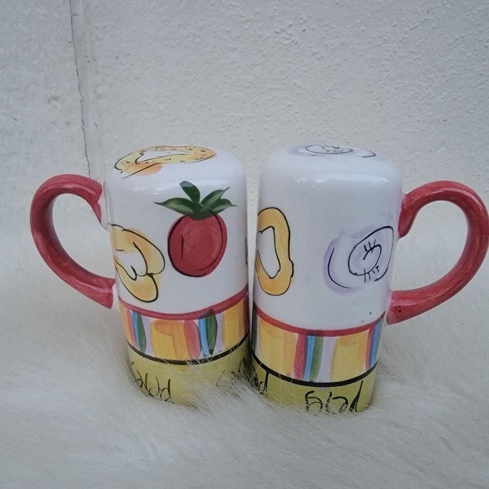 Tabletops Gallery Vegetables Salt & Pepper Shakers Hand Painted
